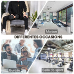 Haltère hexagonal 12,5 kg en fonte caoutchouté pour maison bureau gym à domicile, noir