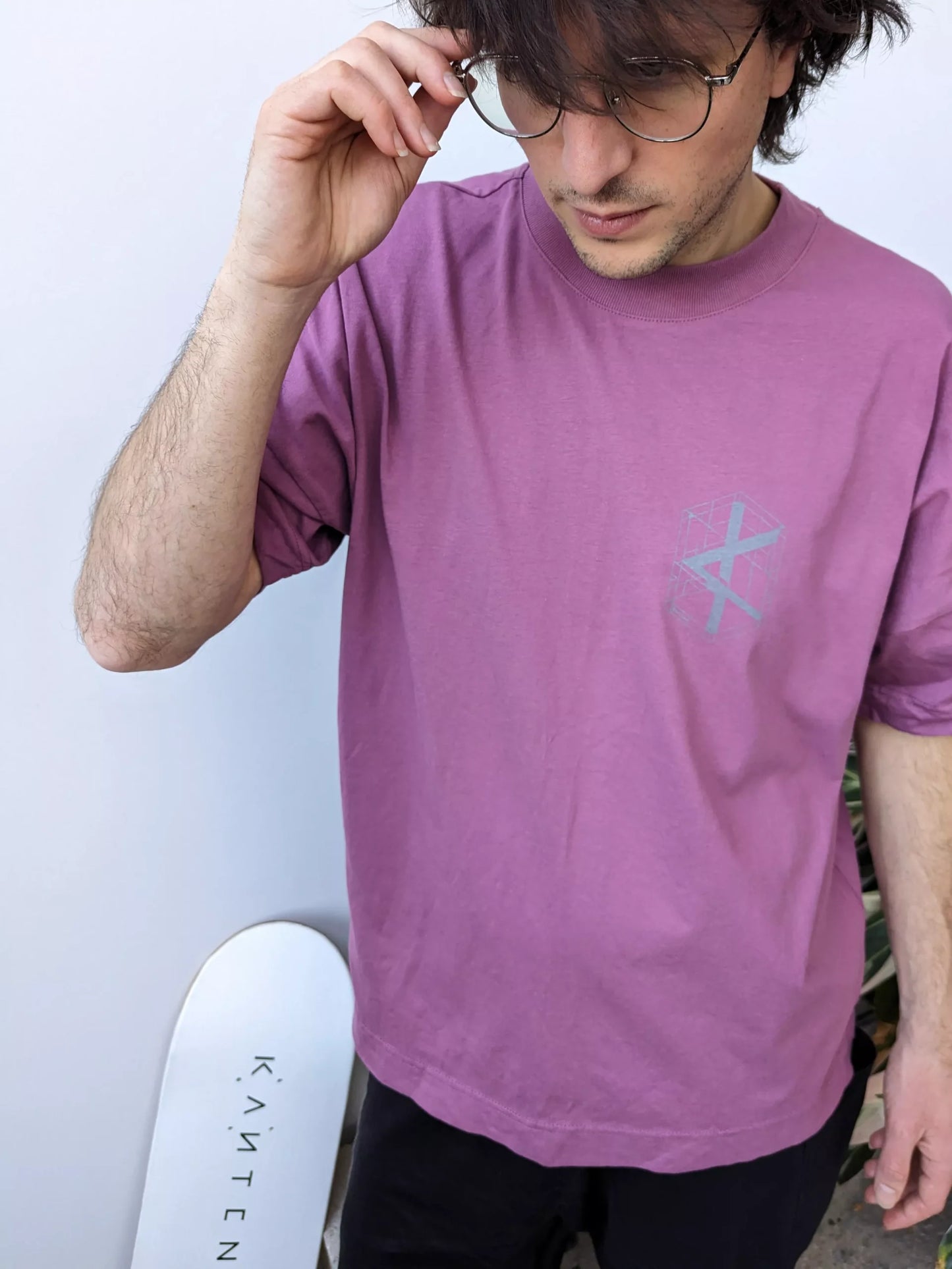 T-shirt Hypercube - Mauve