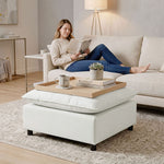 Repose pied salon carré, ottoman avec pieds en plastique, pouf salon pour chambre à coucher, entrée, 75x75x40 cm, gris