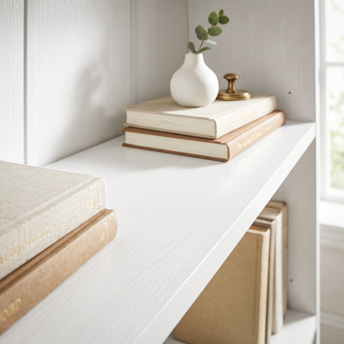 Bibliothèque étagère de rangement avec 3 compartiments et étagère réglable, 60 x 24 x 93 cm, blanc