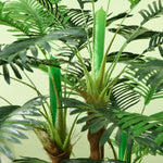 Künstliche Palme H. 1 m Kunstbaum Stamm Äste Flechten Blätter sehr realistisch Topf inklusive
