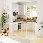 Barrière de sécurité en métal parc enclos pliable et modulable pour chien et enfant 6 panneaux 61 x 75 cm blanc