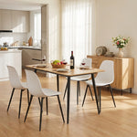 Table à manger pliante table extensible 120-160 cm jusqu'à 6 à 8 personnes avec pieds en acier, naturel