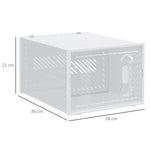 Meuble de rangement modulable, 18 cubes, meuble à chaussures empilables, vêtements, livres, jouets, blanc et transparent