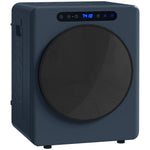 Sèche linge à évacuation, sèche-linge électrique 1000 W 3 Kg, modes Extra Dry et ECO, minuterie, acier inoxydable, bleu