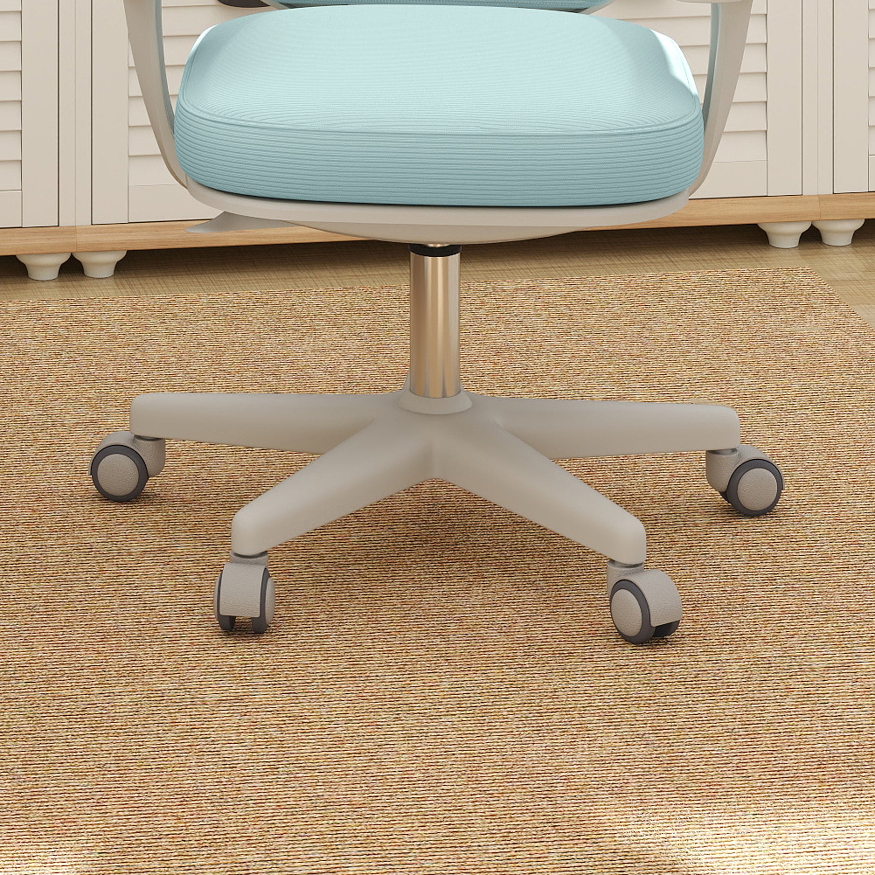 Fauteuil de bureau, chaise de bureau ergonomique en maille, hauteur réglable, 55x48x82,5-94,5cm, vert