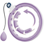Hula hoop cerceau avec picots de massage ajustable 76-113 cm de tour de taille 16 segments amovibles 139x4,5cm violet