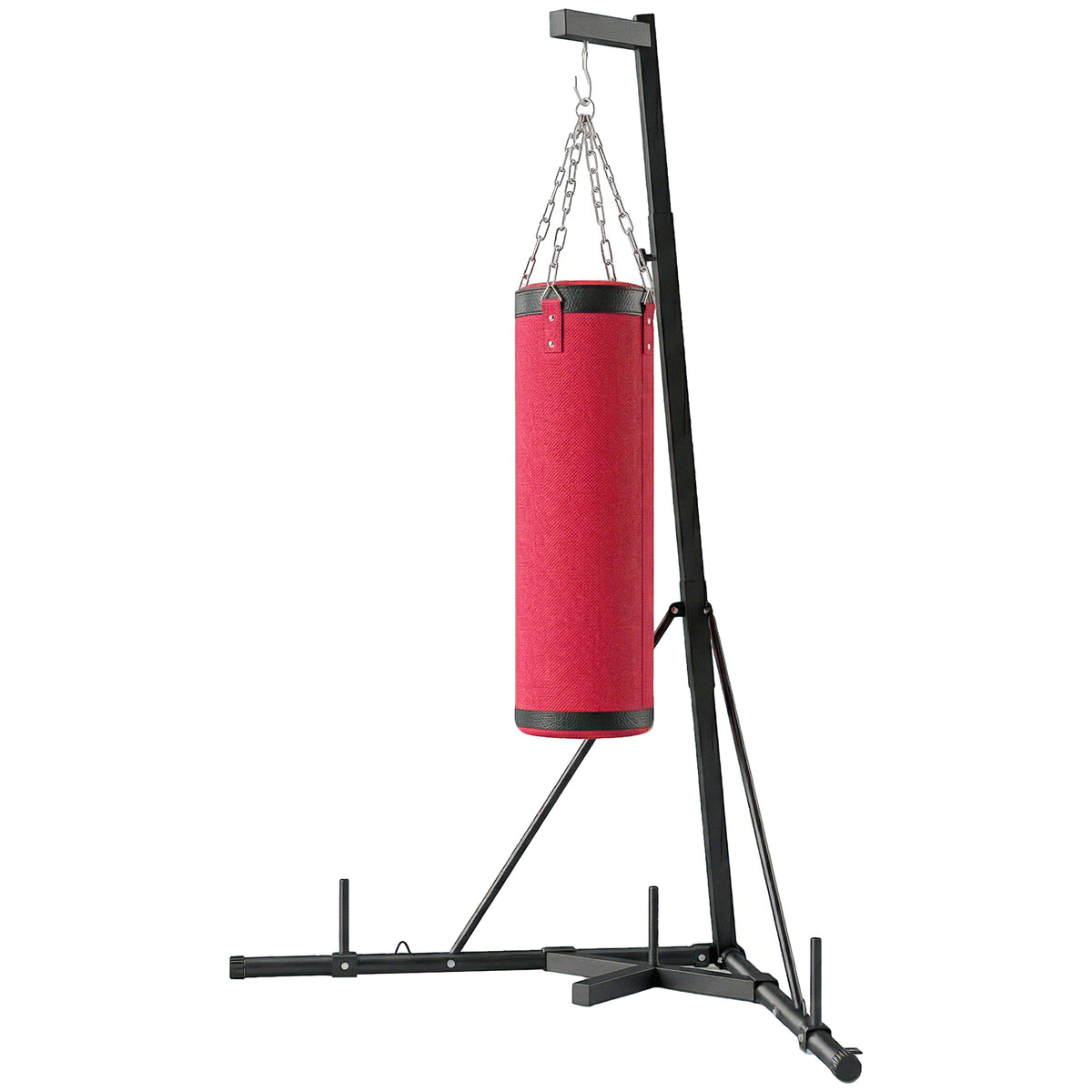 Support Sac de Frappe Autoportant avec Sac de Frappe et Base Lesté Réglable en Hauteur 175x91x231cm Rouge