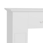Manteau de cheminée encadrement cadre décoratif pour cheminée électrique 101 x 19 x 100 cm bois blanc