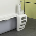 Maison de toilette pour chat bac à litière fermé chat poignée de transport porte translucide 40,5 x 52 x 39 cm gris