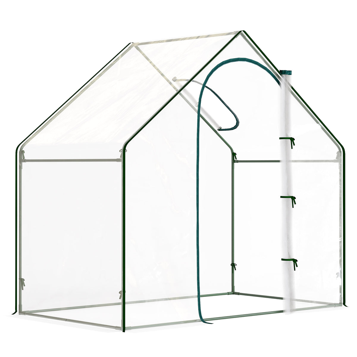 Serre de Jardin Balcon terrasse Serre pour tomates 1,8L x 1l x 1,68H m Acier plastique imperméable Transparent Vert