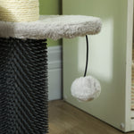 Arbre à chat tour à griffer hauteur de 50 cm avec plates-formes en peluche balles pour chat de moins de 5 kg gris clair