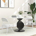 Lot de 2 chaises pliantes chaises de salle à manger portables cadre en acier dim. 45l x 46P x 78H cm blanc