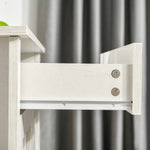 Buffet salon, meuble de rangement avec tiroir, 2 portes de grange et étagère réglable, 80 x 39,7 x 80 cm, blanc