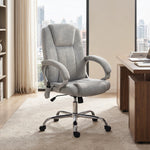 Fauteuil de Bureau Massant et Chauffant, Chaise de Bureau Ergonomique, Hauteur et Accoudoirs Réglables, Gris