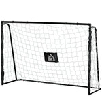 But de football cage de foot châssis métal filet PE piquets & outil inclus dim. 186L x 62l x 123H cm noir blanc