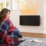 Radiateur électrique au sol ou mural 2000W affichage LED, minuterie 24 heures ou hebdomadaire, thermostat, télécommande