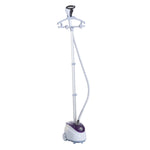 Défroisseur Vapeur Vertical Défroisseur à Vêtements 1,8 L 1800 W, Débit Vapeur 30g/min, Tige Télescopique, Blanc Violet
