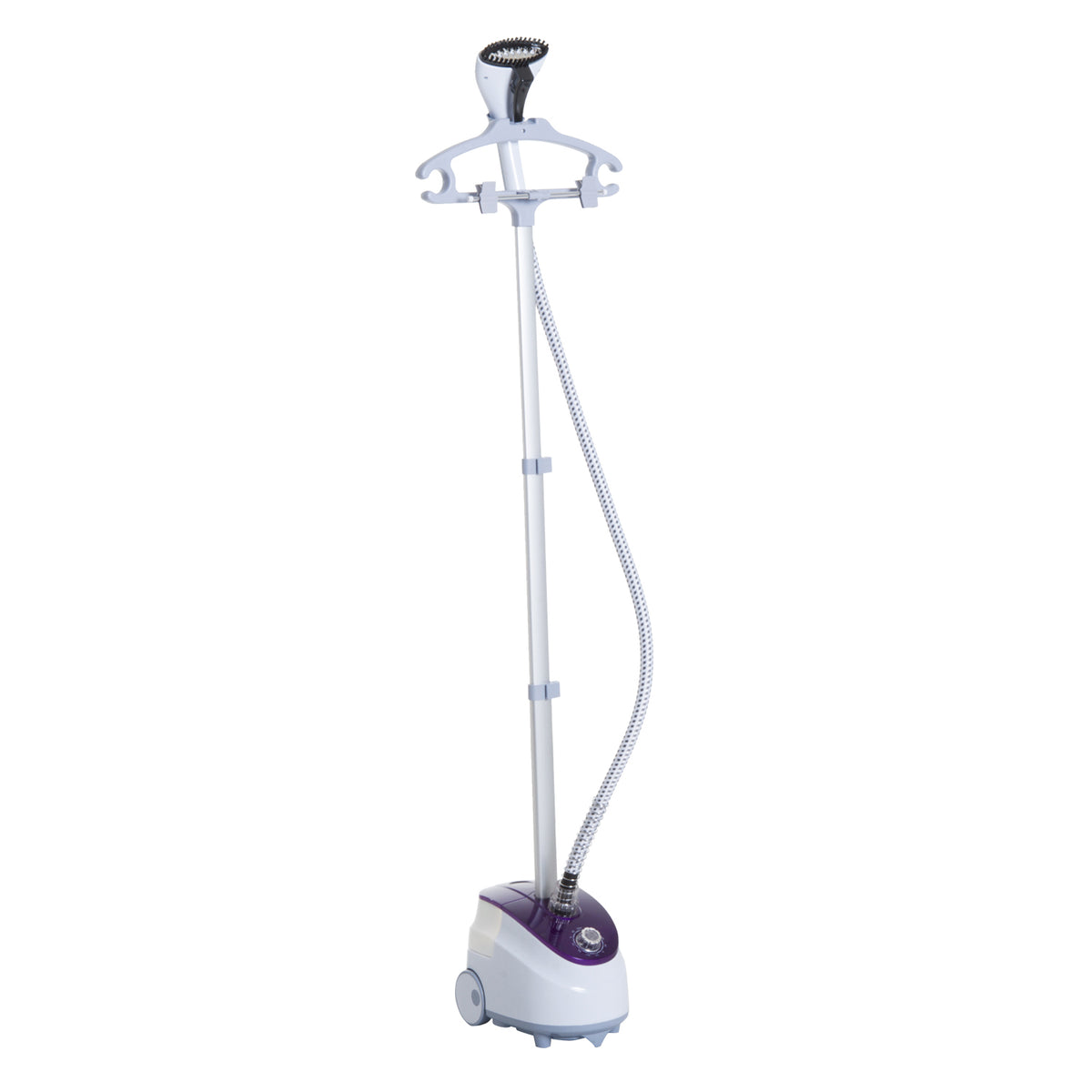 Défroisseur Vapeur Vertical Défroisseur à Vêtements 1,8 L 1800 W, Débit Vapeur 30g/min, Tige Télescopique, Blanc Violet