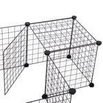 Haustier-Freilaufgehege L 106 x B 73 x H 36 cm abgerundete Kanten Metalldraht schwarz