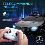 Elektrische kinderauto Mercedes-Benz AMG CLA 45, afstandsbediening, instelbare snelheid (3-5 km/u), led-koplampen, muziek, zwart