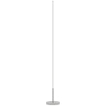 Lampadaire LED, lampadaire sur pied salon à intensité variable, télécommande, interrupteur à pied, Ø20x150cm, argent