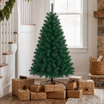 Sapin de Noël Artificiel 150 cm, Arbre de Noël avec 420 Pointes de Branches Articulées, Support Pliable en Acier, Vert