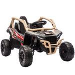 Voiture électrique enfant UTV KAWASAKI TERYX KRX 1000 12 V à 2 moteurs 25 W télécommande 2,4 Ghz 100 x 64 x 56 cm jaune