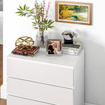 Commode 4 tiroirs meuble de rangement sans poignées design minimaliste 60 x 40 x 80 cm blanc