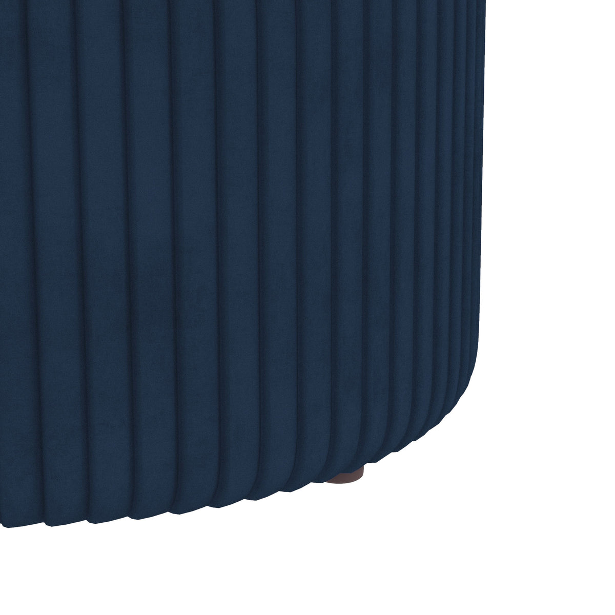 Pouf tabouret repose-pied coffre de rangement en velours côtelé 36 x 36 x 44 cm pour salon chambre bleu