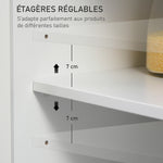 Desserte de cuisine ilôt cuisine avec plan de travail étagère range-bouteilles porte-torchons 2 tiroirs placard