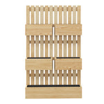 Jardinière murale potager avec 5 bacs treillis en bois massif amovibles 60 x 16 x 100 cm