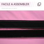 Tapis de Pole Dance Pliable - Tapis de Protection Ø 150 cm Épaisseur 5 cm - Revêtement Plastique Rose