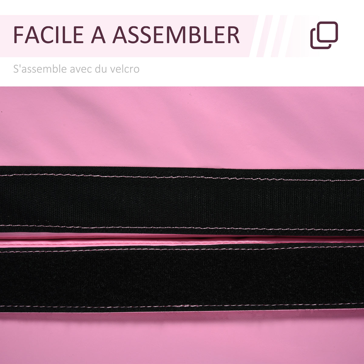 Tapis de Pole Dance Pliable - Tapis de Protection Ø 150 cm Épaisseur 5 cm - Revêtement Plastique Rose