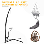Support pour Fauteuil Suspendu - Pied Fauteuil Suspendu - Tablette réglable Incluse - max 120 Kg