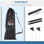 Cage de Football système Pop Up avec sac de transport et piquets de fixation dim. 247L x 203l x 201,5H cm noir et blanc
