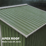 Abri de jardin 5,4 m² 2,77 x 1,95 x 1,92 m kit de fondation porte coulissante ventilations acier galvanisé, vert clair