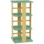 Bibliothèque enfant avec roulettes, rangement livre enfant 3 niveaux pour salle de jeux, chambre d'enfant, vert
