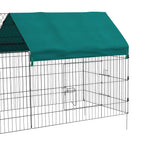 Parque recinto modular de acero con lona para conejos, roedores y animales pequeños, interior y exterior, 220L x 85An x 103Al cm