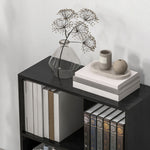 Bibliothèque étagère de rangement avec 2 compartiments et étagère réglable, 60 x 24 x 63 cm, noir