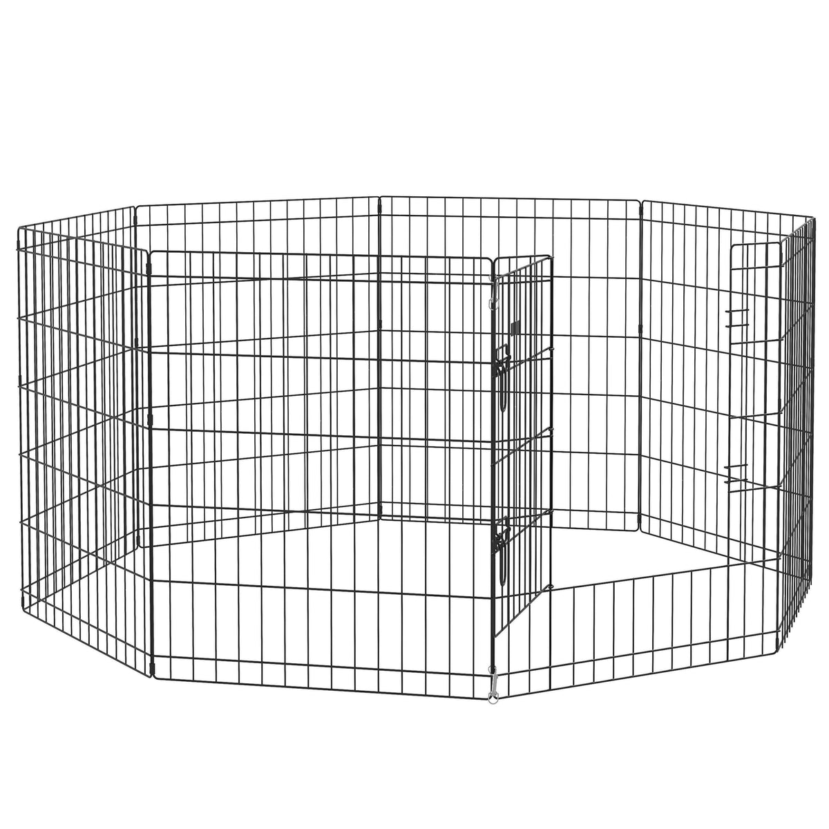 Parc enclos modulable pour chiens lapins rongeurs clôture pour petits animaux intérieur et extérieur 61 x 76 cm noir