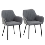 Chaises de Salle à Manger Chaises de Visiteur Design scandinave - Lot de 2 chaises - Pieds effilés métal Noir