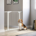 Barrière de sécurité pour chien animaux sans perçage avec fermeture automatique largeur 76-103 cm blanc