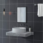 Miroir mural rectangulaire 60 x 40 cm, cadre en bois noir, idéal pour la salle de bain, salon ou chambre