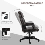 Bureaustoel ergonomische bureaustoel verstelbaar zwenkwielen 360° draaibaar PU-kunstleer bekleding 64 x 73 x 106-115,5 cm chocolade