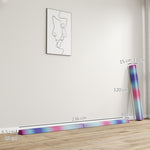 Poutre de gymnastique pliable fond antidérapant, poignée de transport, 236 x 10/15 x 6,5 cm multicolore