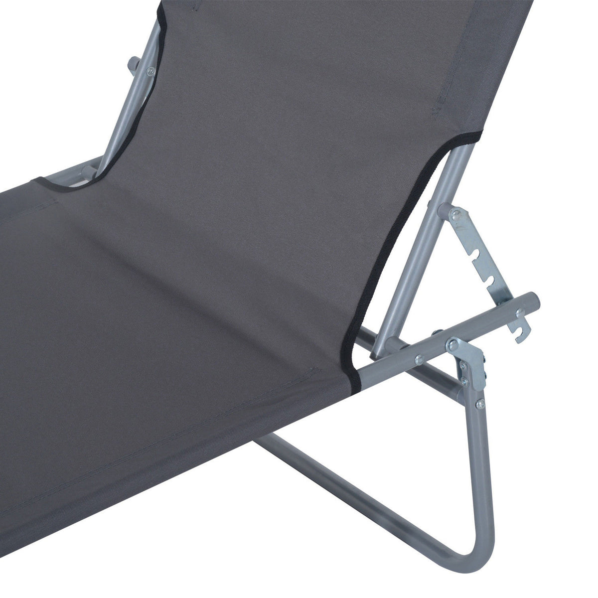 Lot de 2 Transats Bain de Soleil Pliable Chaise Longue Pliante Grand Confort Dossier Inclinable Pare-Soleil réglable