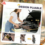 Poussette pour Chien 4 Roues, Chariot Pliable avec Auvent Réglable, Panier de Rangement, 77x44x102cm, Café