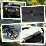 Poussette chien chariot pour chat 4 roues pliage en un clic laisse de sécurité charge 30 kg 112 x 67 x 100 cm gris foncé