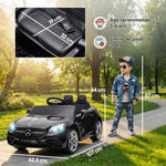 Voiture électrique enfants licence Mercedes SLC 300 12V V. Max. 5 Km/h effets sonores lumineux télécommande noir